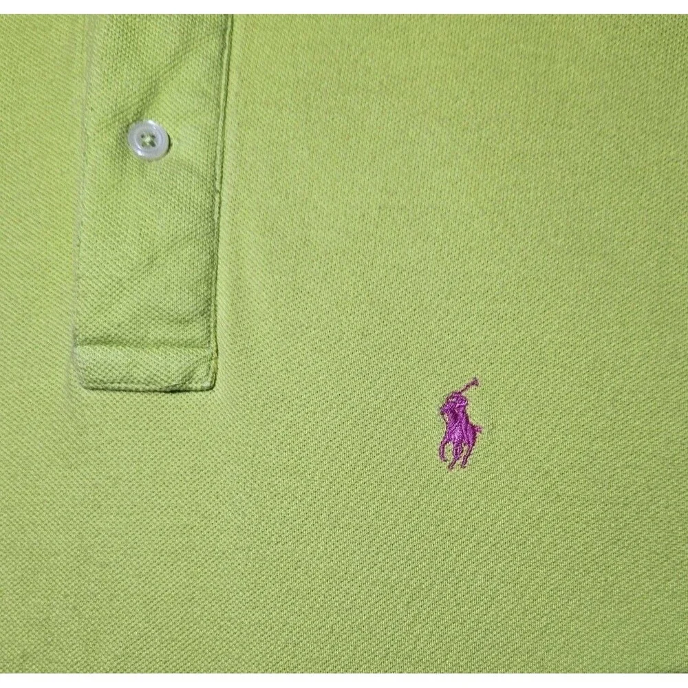 Polo Ralph Lauren Vtg Lime Green Preppy Golf Tennis Lg Vhtf